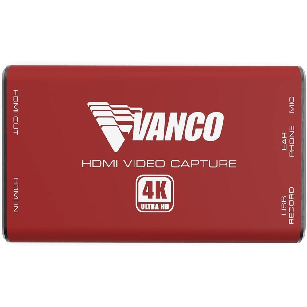 Vanco 4K HDMI to USB Video Capture Device w/Audio De & Embedding